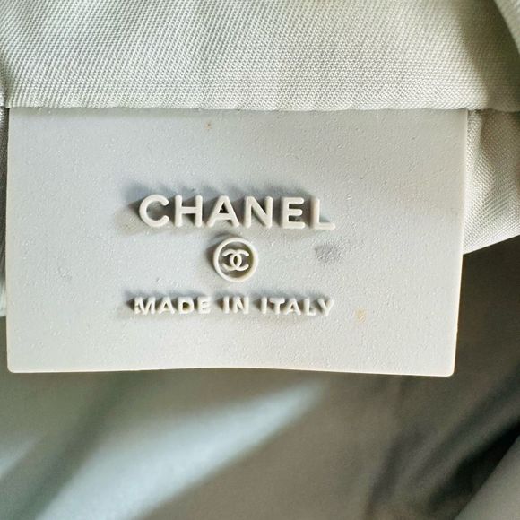 Rare Chanel Rose Floral CC Logo Large Cosmetic Double Zip Pouch Bag Clutch - Picture 10 of 13